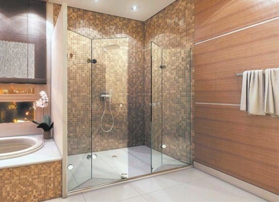 Box para banheiro de vidro articulado ou sanfonado