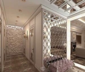 Parede de Espelho Losango Bisote