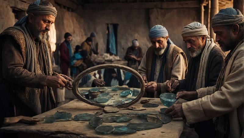 Turcos origem, historia da evolução do espelho SHOW GLASS
