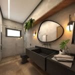 espelho organico com moldura preta banheiro lavabo (1)