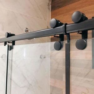 Box de Vidro para Banheiro Preto modelo Elegance Due