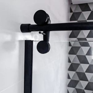 Box de Vidro para Banheiro modelo Elegance Tubo Redondo Preto