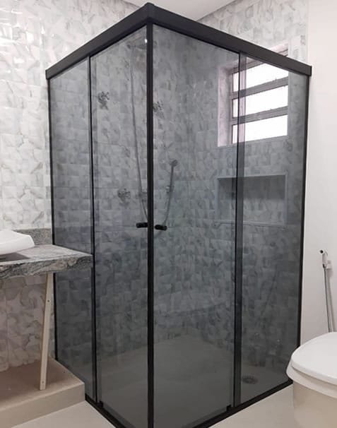 Box de vidro fume para banheiro