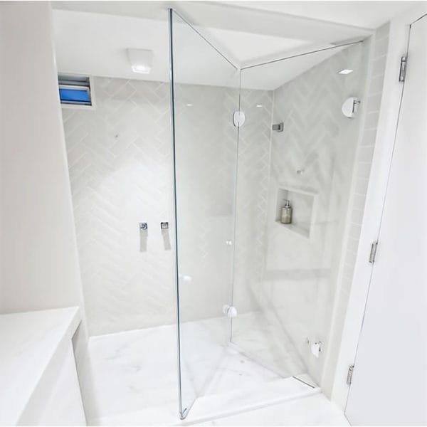 Box de vidro para banheiro modelo Flex Branco