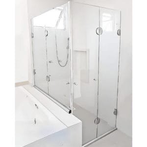 Box de vidro para banheiro modelo Flex Cromado