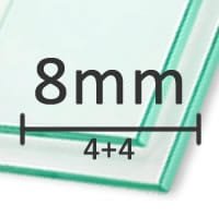 Vidro laminado 8mm 4+4