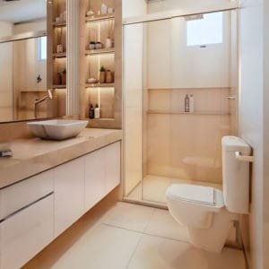 Box de Vidro para Banheiro de Canto Luna, Reto ou Frontal modelo nobre branco