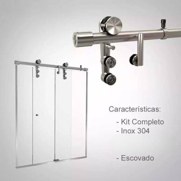 box de vidro para o bahero Modelo Style Polido escovado