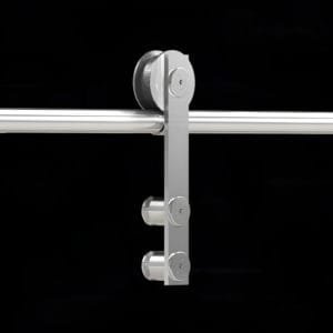 Box de vidro para o banheiro Arezzo cromado inox polido roldana aparente