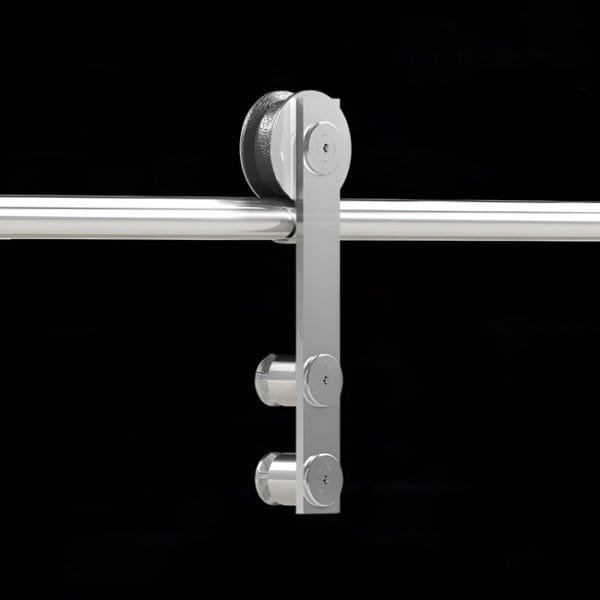 Box de vidro para o banheiro Arezzo cromado inox polido roldana aparente