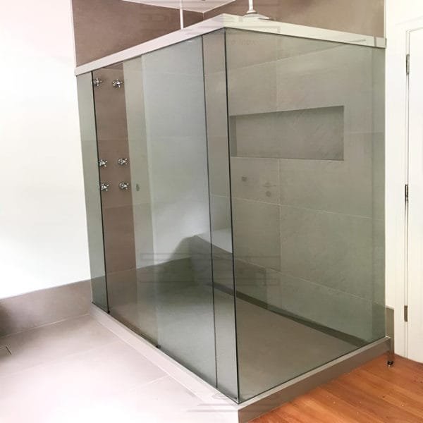 Box de vidro para o banheiro Bello cromado inox polido ou escovado