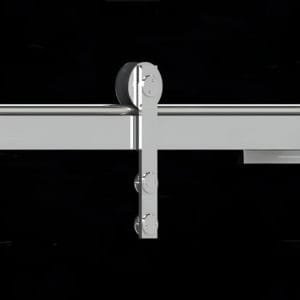 Box de vidro para o banheiro Firenze cromado inox polido roldana aparente