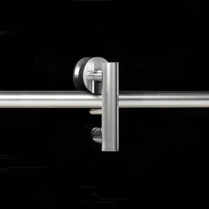 Box de vidro para o banheiro Milano cromado inox polido roldana aparente