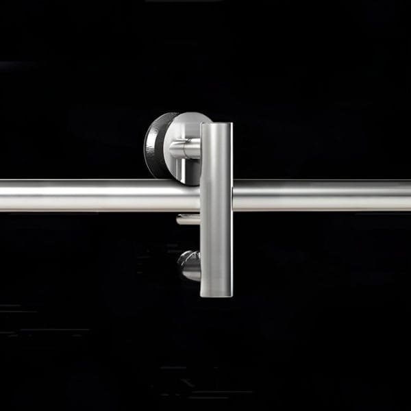 Box de vidro para o banheiro Milano cromado inox polido roldana aparente