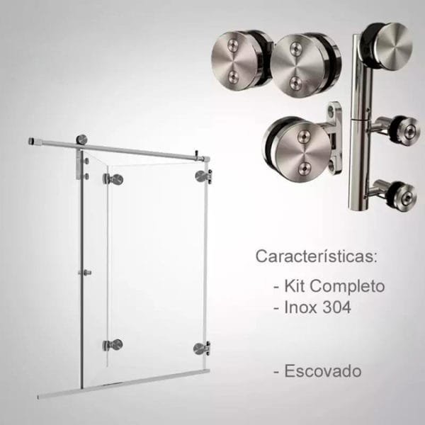 Box de vidro para o banheiro Modelo Arty Prime Polido escovado (17)