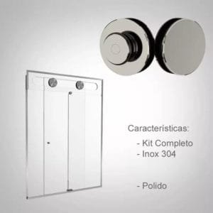 Box de vidro para o banheiro Modelo Classik Polido escovado