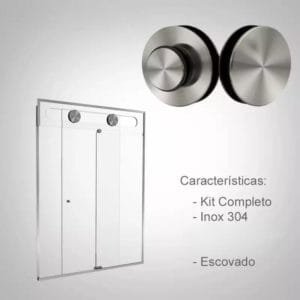 Box de vidro para o banheiro Modelo Classik Polido escovado