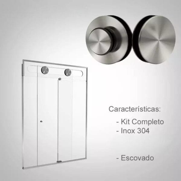 Box de vidro para o banheiro Modelo Classik Polido escovado