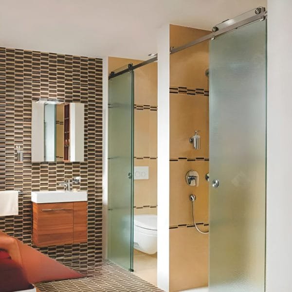 Box de vidro para o banheiro Modelo Clean prime Polido escovado