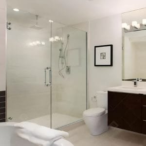 Box de vidro para o banheiro modelo Cristal cromado inox polido ou escovado