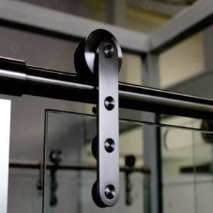 Box de vidro para o banheiro modelo Elite cromado inox polido ou escovado roldana aparente