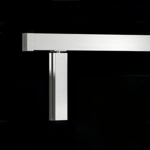 Box de vidro para o banheiro Modelo Fortelle Inox Polido e escovado