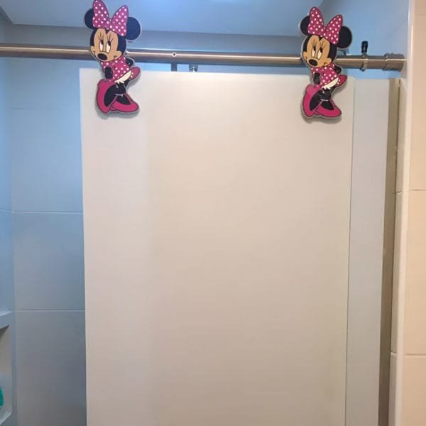 Box de vidro para o banheiro Kids cromado inox polido ou escovado