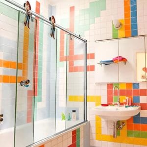 Box de vidro para o banheiro Kids cromado inox polido ou escovado