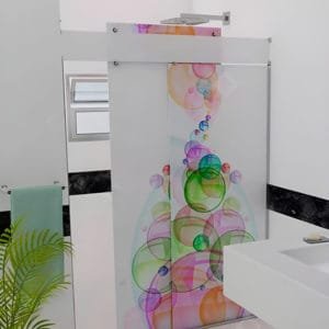 Box de vidro para o banheiro modelo MiniMax cromado inox polido ou escovado roldana aparente