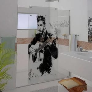 Box de vidro para o banheiro modelo MiniMax cromado inox polido ou escovado roldana aparente