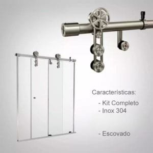 Box de vidro para o banheiro Modelo Spider Ferrari Polido escovado