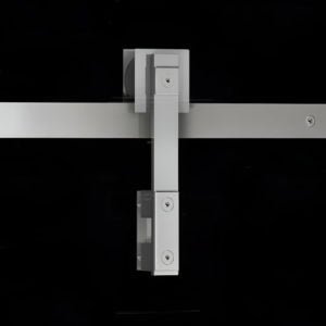 Box de vidro para o banheiro Pádova cromado inox polido roldana aparente