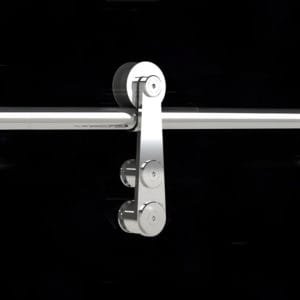 Box de vidro para o banheiro Siena cromado inox polido roldana aparente