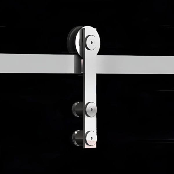 Box de vidro para o banheiro Tiezzo cromado inox polido roldana aparente