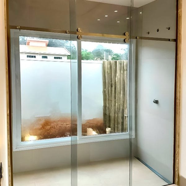 Box de Vidro para Banheiro modelo Esfera inox polido cromado