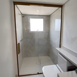 Box de Vidro para Banheiro modelo Line Bronze