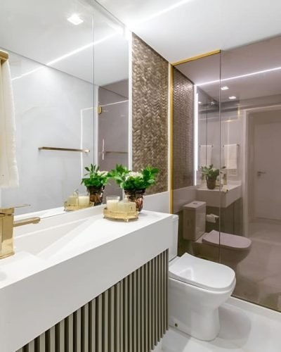 Box de vidro para banheiro vidro reflecta bronze